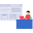 پیش‌نمایش فایل woman-working-on-laptop-6473941 از پک خدمات