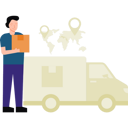 پیش‌نمایش فایل boy-delivering-package-by-truck-6474350 از پک خرید و تحویل