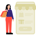 پیش‌نمایش فایل girl-doing-online-shopping-with-mobile-6474357 از پک خرید و تحویل