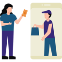 پیش‌نمایش فایل girl-paying-on-delivery-6474363 از پک خرید و تحویل