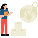 پیش‌نمایش فایل girl-sends-packages-the-world-6474351 از پک خرید و تحویل