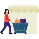 پیش‌نمایش فایل girl-with-shopping-trolley-6474352 از پک خرید و تحویل
