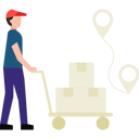 پیش‌نمایش فایل man-carrying-package-trolley-6474367 از پک خرید و تحویل