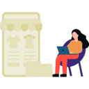 پیش‌نمایش فایل woman-doing-shopping-on-mobile-6474355 از پک خرید و تحویل
