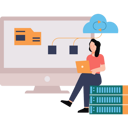 پیش‌نمایش فایل girl-working-on-cloud-data-server-6546389 از پک خدمات وب