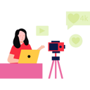 پیش‌نمایش فایل girl-making-social-video-6495810 از پک رسانه‌های اجتماعی