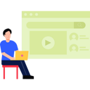پیش‌نمایش فایل man-watching-video-on-laptop-6495830 از پک رسانه‌های اجتماعی