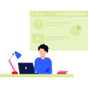 پیش‌نمایش فایل man-working-on-laptop-6495827 از پک رسانه‌های اجتماعی
