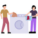 پیش‌نمایش فایل a-boy-and-a-girl-are-washing-clothes-6496008 از پک در خانه بمانیم