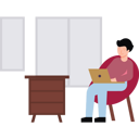 پیش‌نمایش فایل the-boy-is-working-on-his-laptop-6495996 از پک در خانه بمانیم