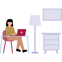 پیش‌نمایش فایل the-girl-is-using-her-laptop-6496010 از پک در خانه بمانیم