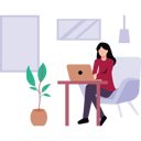 پیش‌نمایش فایل the-girl-is-working-from-home-due-to-covid-6495995 از پک در خانه بمانیم