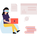 پیش‌نمایش فایل girl-reading-on-laptop-wearing-vr-glasses-6534704 از پک واقعیت مجازی