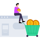 پیش‌نمایش فایل boy-is-holding-a-bitcoin-in-his-hand-6535068 از پک واقعیت مجازی و ارز دیجیتال