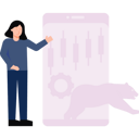 پیش‌نمایش فایل girl-looking-at-stock-management-6521799 از پک بازار سهام و معاملات