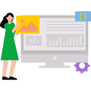 پیش‌نمایش فایل female-web-developer-working-on-laptop-6546118 از پک توسعه وب