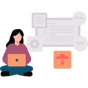 پیش‌نمایش فایل female-website-developer-working-on-computer-6546107 از پک توسعه وب
