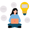پیش‌نمایش فایل girl-coding-website-6546120 از پک توسعه وب