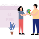 پیش‌نمایش فایل boy-giving-flower-bouquet-to-girl-6525008 از پک روز ولنتاین