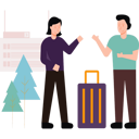 پیش‌نمایش فایل couple-talking-at-the-airport-6522238 از پک سفر و تعطیلات
