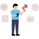پیش‌نمایش فایل boy-marketing-with-megaphone-on-social-platform-7107907 از پک اینفلوئنسر و تولیدکننده محتوا