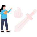 پیش‌نمایش فایل girl-is-playing-a-sword-game-7345264 از پک ورزش الکترونیک