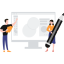 پیش‌نمایش فایل boy-and-girl-editing-social-media-post-7330544 از پک تبلیغات