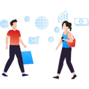 پیش‌نمایش فایل boy-and-girl-are-walking-with-customer-reward-7330877 از پک بازاریابی وابسته
