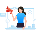 پیش‌نمایش فایل girl-holding-megaphone-for-marketing-7330898 از پک بازاریابی وابسته