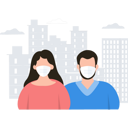 پیش‌نمایش فایل couple-is-wearing-a-mask-7340404 از پک آلودگی هوا