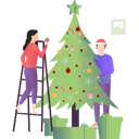 پیش‌نمایش فایل boy-and-girl-decorating-christmas-tree-7340511 از پک کریسمس