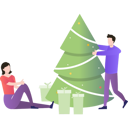 پیش‌نمایش فایل boy-and-girl-decorating-for-christmas-7340533 از پک کریسمس