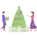 پیش‌نمایش فایل boy-and-girl-looking-at-christmas-tree-7340542 از پک کریسمس