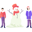 پیش‌نمایش فایل boy-and-girl-standing-next-to-snowman-7340509 از پک کریسمس