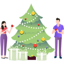 پیش‌نمایش فایل couple-decorate-christmas-tree-7340496 از پک کریسمس
