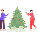 پیش‌نمایش فایل couple-decorate-christmas-tree-7340502 از پک کریسمس