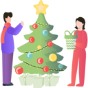 پیش‌نمایش فایل couple-decorating-christmas-tree-7340536 از پک کریسمس