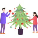 پیش‌نمایش فایل couple-putting-ornaments-on-christmas-tree-7340543 از پک کریسمس