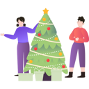 پیش‌نمایش فایل couple-standing-by-christmas-tree-7340507 از پک کریسمس
