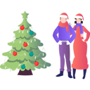 پیش‌نمایش فایل couple-stands-near-christmas-tree-7340530 از پک کریسمس