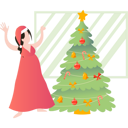 پیش‌نمایش فایل girl-enjoying-christmas-holiday-7340523 از پک کریسمس