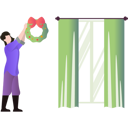 پیش‌نمایش فایل girl-holding-christmas-wreath-7340529 از پک کریسمس