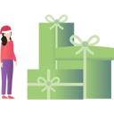 پیش‌نمایش فایل girl-looking-at-presents-7340531 از پک کریسمس