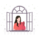 پیش‌نمایش فایل girl-looking-out-the-window-7340539 از پک کریسمس