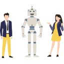 پیش‌نمایش فایل business-people-with-ai-robot-7340432 از پک هوش مصنوعی