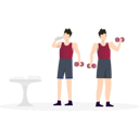 پیش‌نمایش فایل boys-exercising-with-dumbbells-7353645 از پک تمرین ورزشی