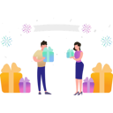 پیش‌نمایش فایل boy-and-girl-giving-gifts-to-each-other-on-new-year-7347742 از پک سال نو مبارک