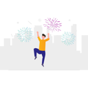 پیش‌نمایش فایل boy-enjoying-new-years-crackers-7347791 از پک سال نو مبارک
