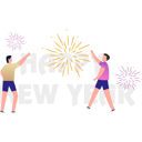پیش‌نمایش فایل boys-celebrate-new-year-with-crackers-7347724 از پک سال نو مبارک
