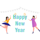 پیش‌نمایش فایل girls-are-wishing-happy-new-year-7347769 از پک سال نو مبارک